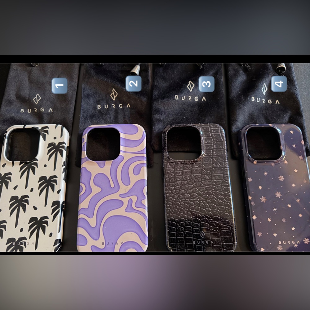 Burga Phone Case Collection - Black, Purple, Silver